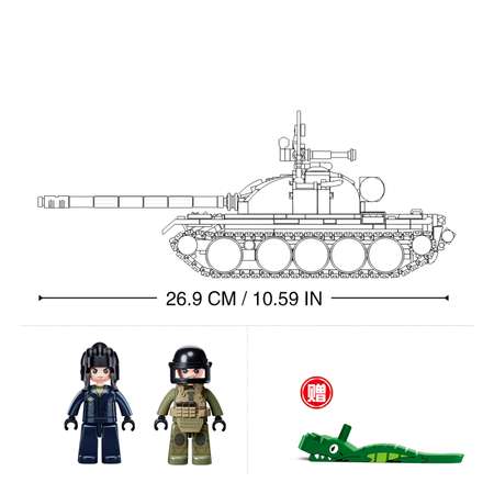 Конструктор SLUBAN Танк T54C блочный