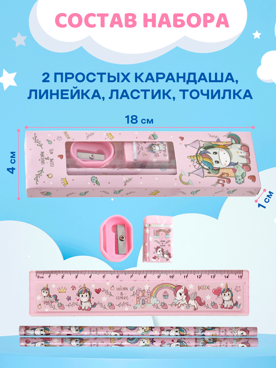 Набор канцелярский DENKSY Unicorn - фото 2