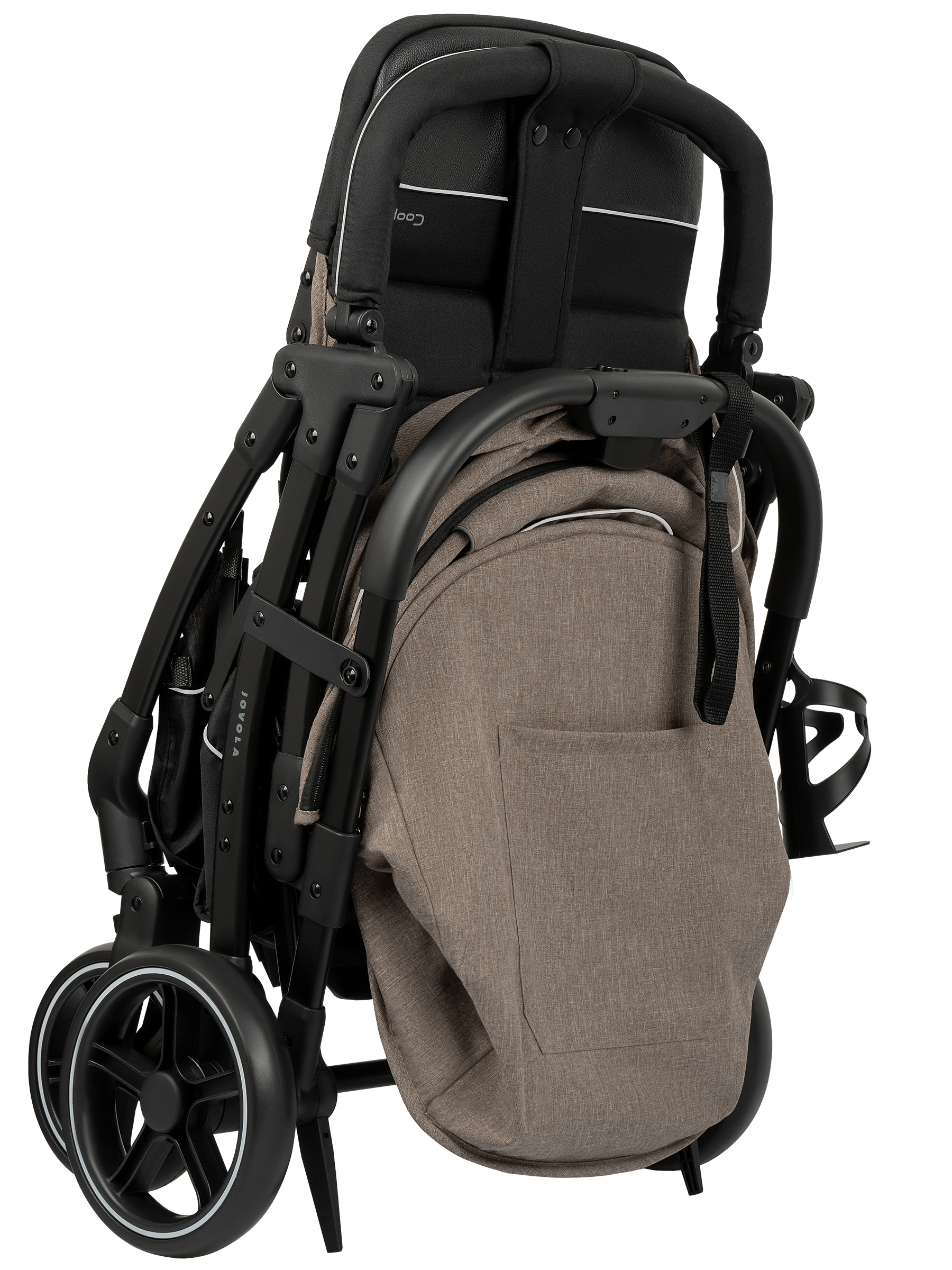 Коляска прогулочная JOVOLA Cooper темно-бежевый - фото 33
