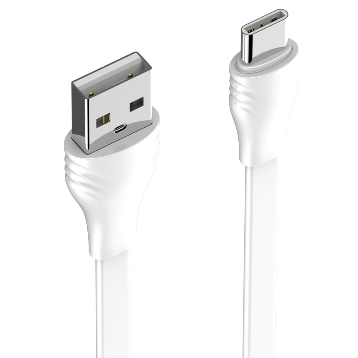 Кабель USB-Type-C LDNIO LS551 1м / 2.1 А / медь: 60 жил / плоский / белый - фото 3