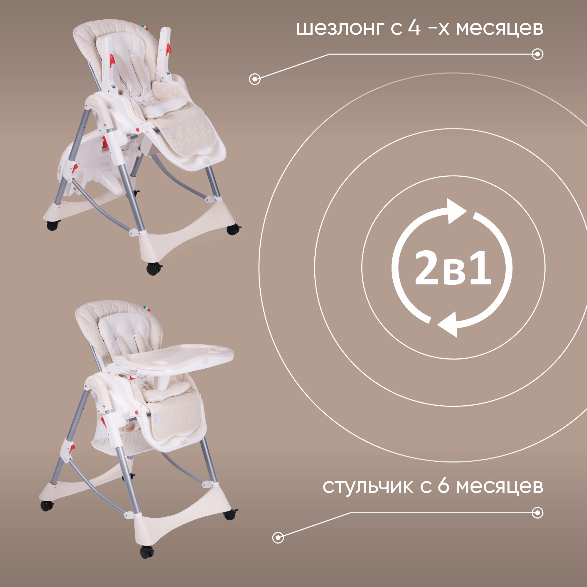 Стульчик для кормления Sweet Baby Royal Classic классический - фото 3