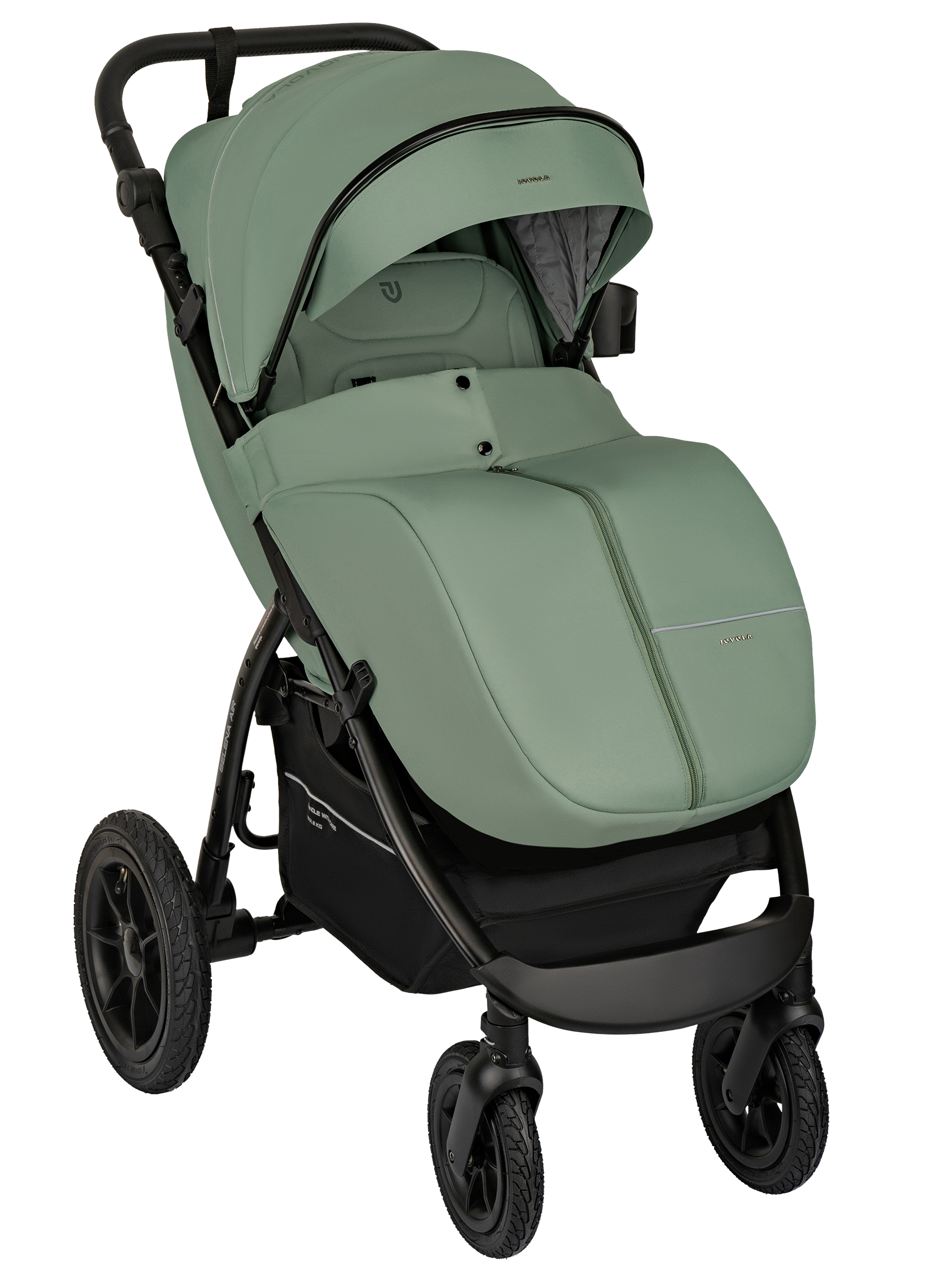 Коляска прогулочная JOVOLA SELENA Air 2025 с сумкой зеленый - фото 16