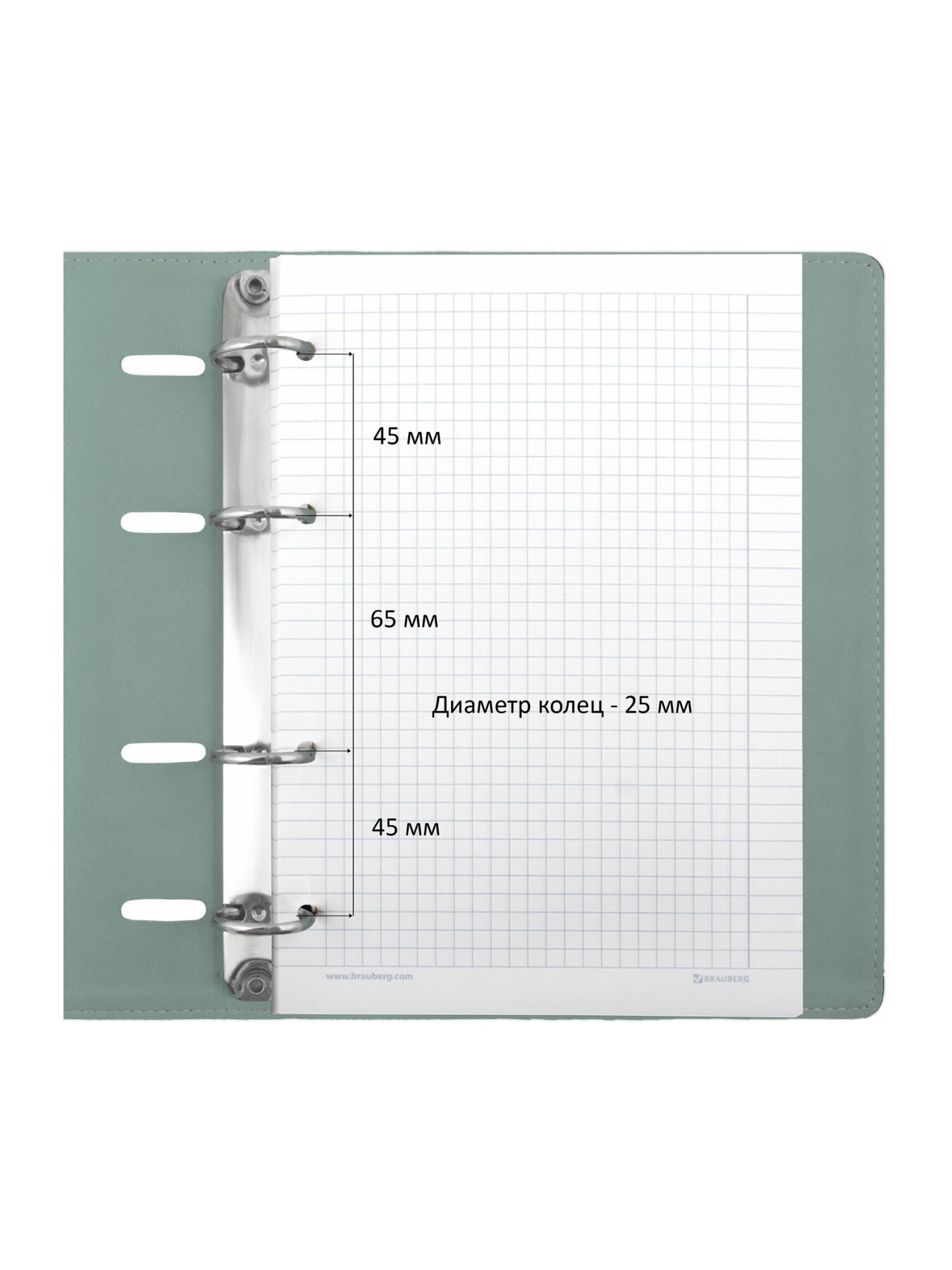 Тетрадь со сменным блоком Brauberg клетка 120 лист. - фото 5