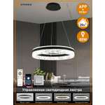 Светодиодная подвесная люстра Estares Управляемая светодиодная люстра STELLA ice 80W BLACK/CLEAR