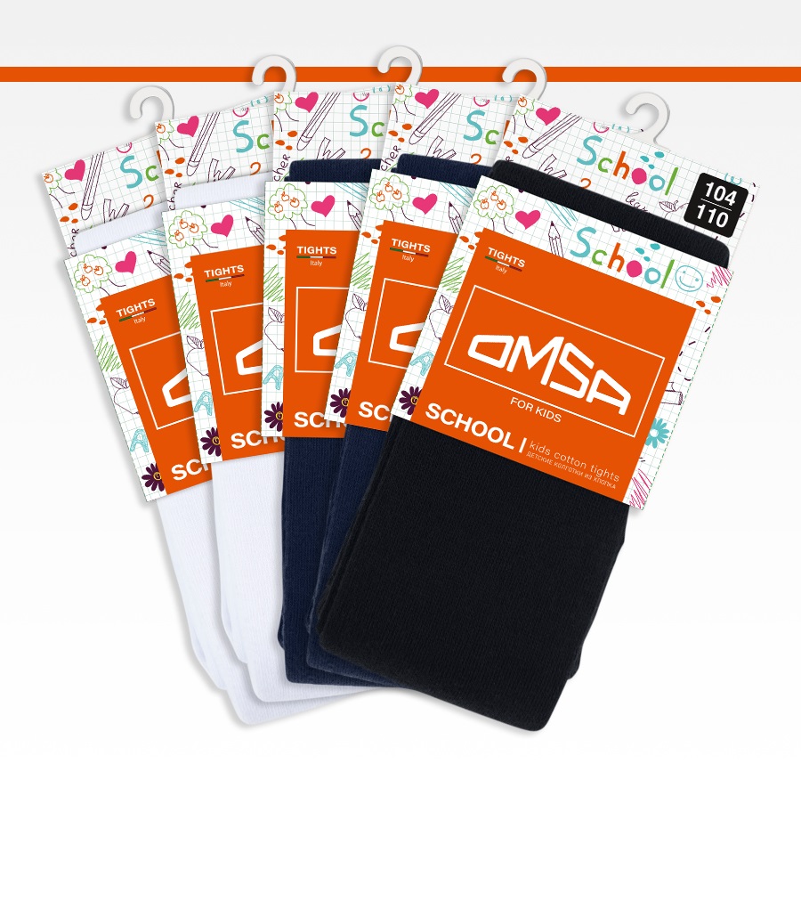 Колготки 5 пар Omsa Collant 11С01-1 2Bianco/2Blu/Nero.кмп.5 - фото 1