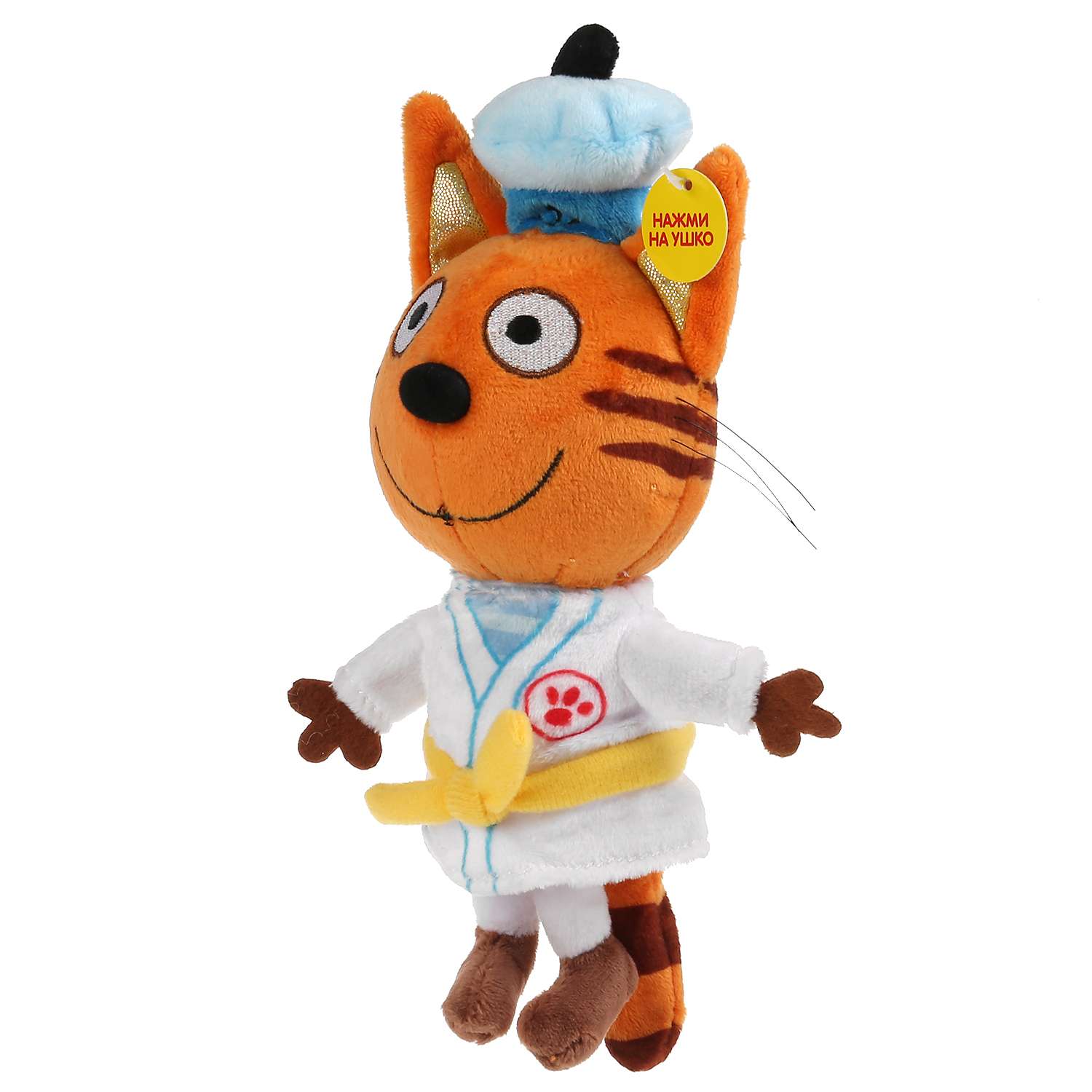 Игрушка мягкая Мульти Пульти Три кота Коржик каратист 303368 - фото 3