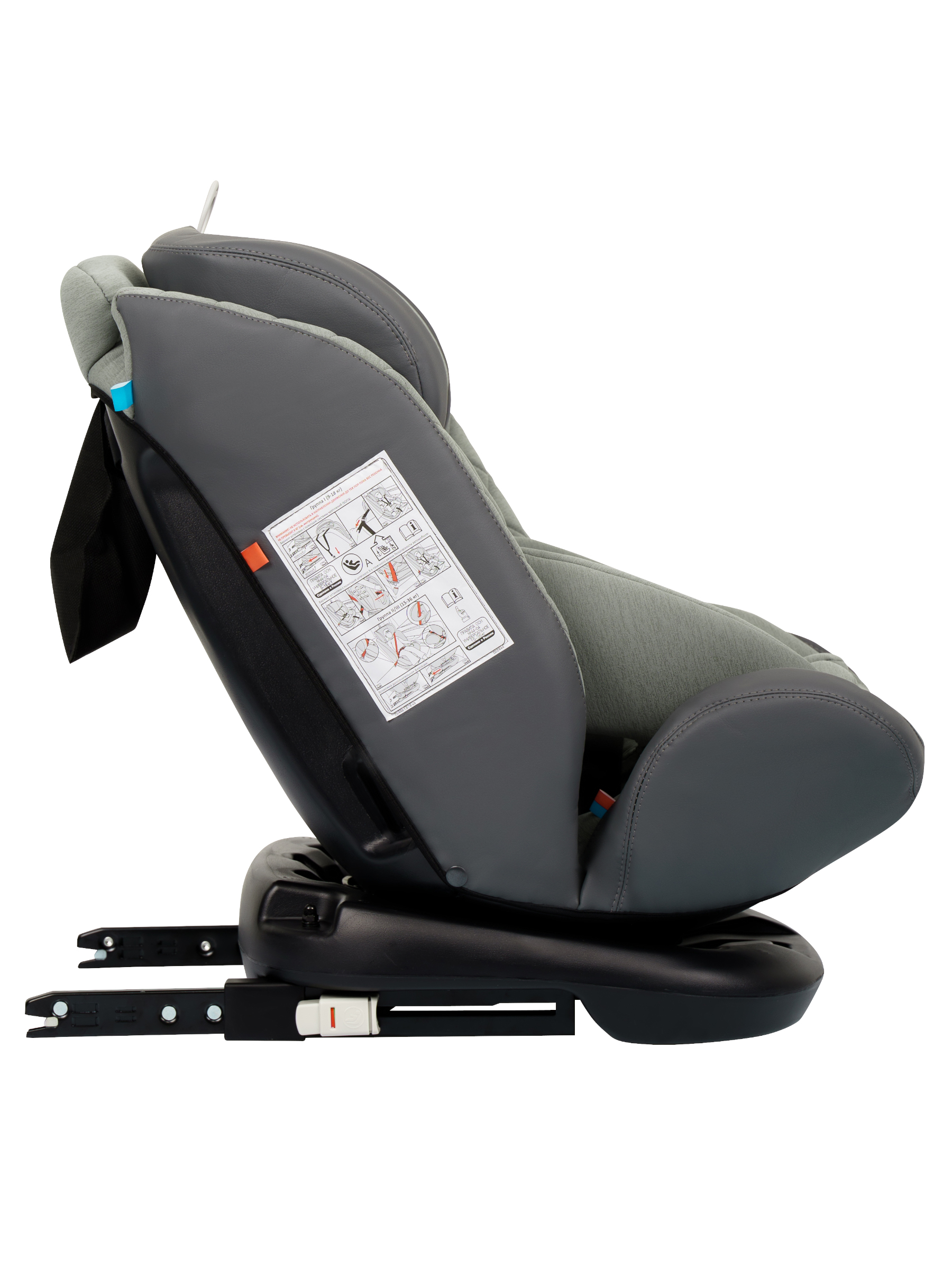 Автокресло Indigo Jovola Fuller, зел.-серая кожа Isofix 0+/1/2/3 (0-36 кг) зеленый - фото 22