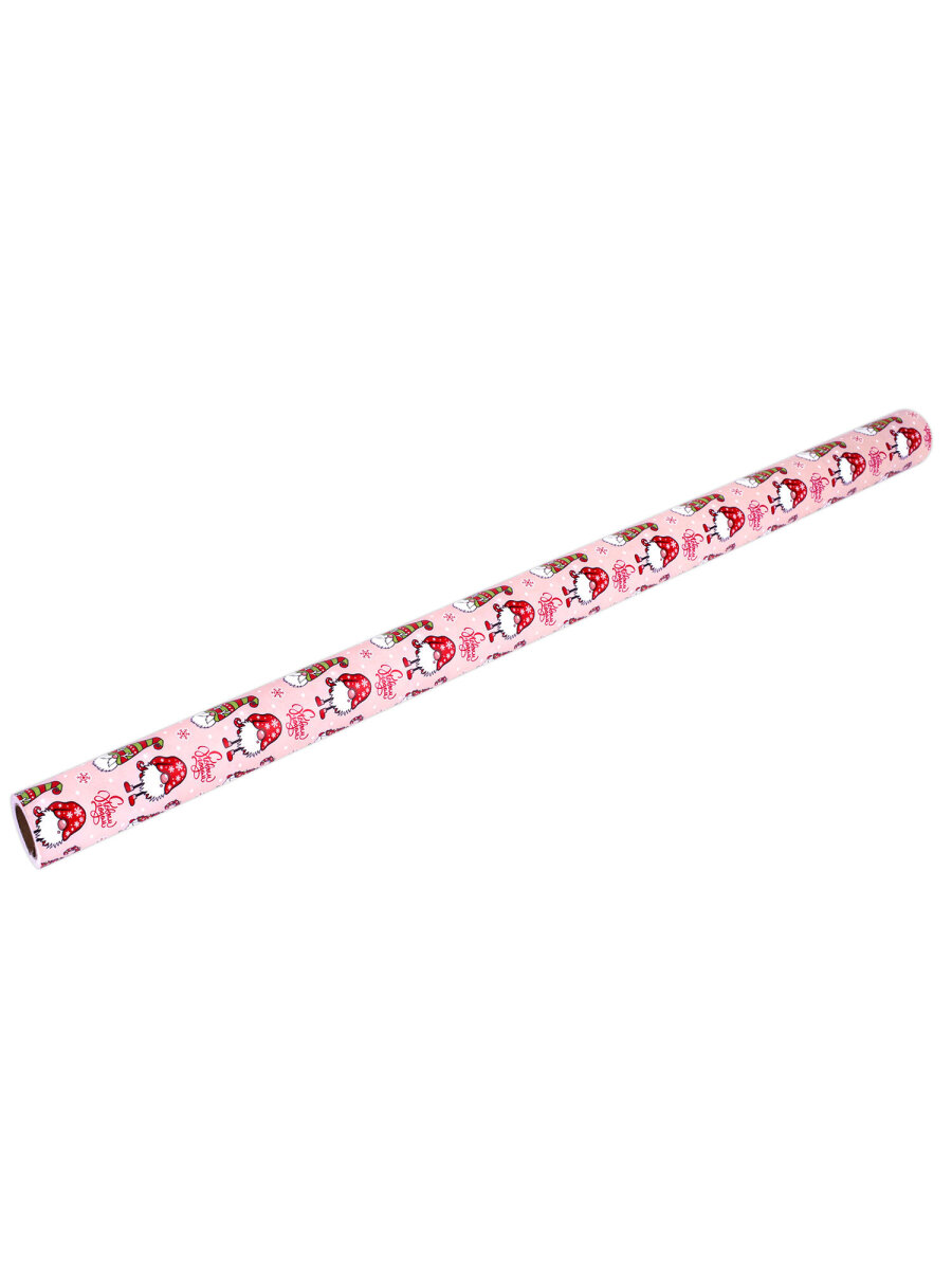 Упаковочная бумага Золотая сказка для новогодних подарков в рулоне 70 см х 10 м Гномики - фото 8