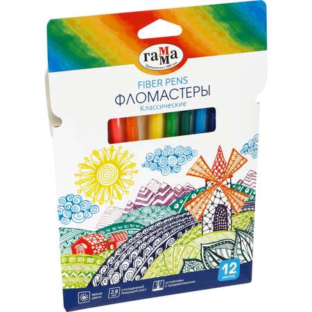 Фломастеры ГАММА 12 цв.