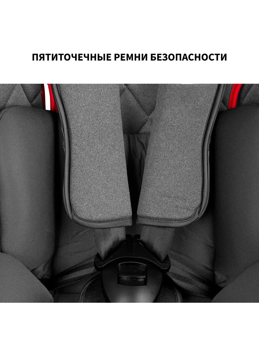 Автокресло Kingbaby Legend 1/2/3 (9-36 кг) серый - фото 11