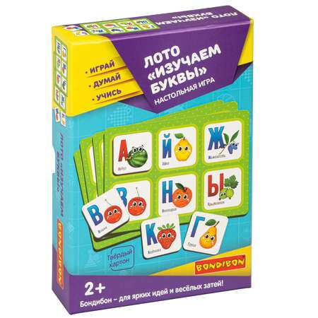 Настольная игра Bondibon лото для малышей Буквы