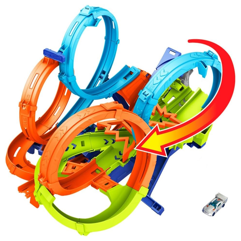 Трек Hot Wheels 4-х кольцевая трасса HXR70 - фото 2