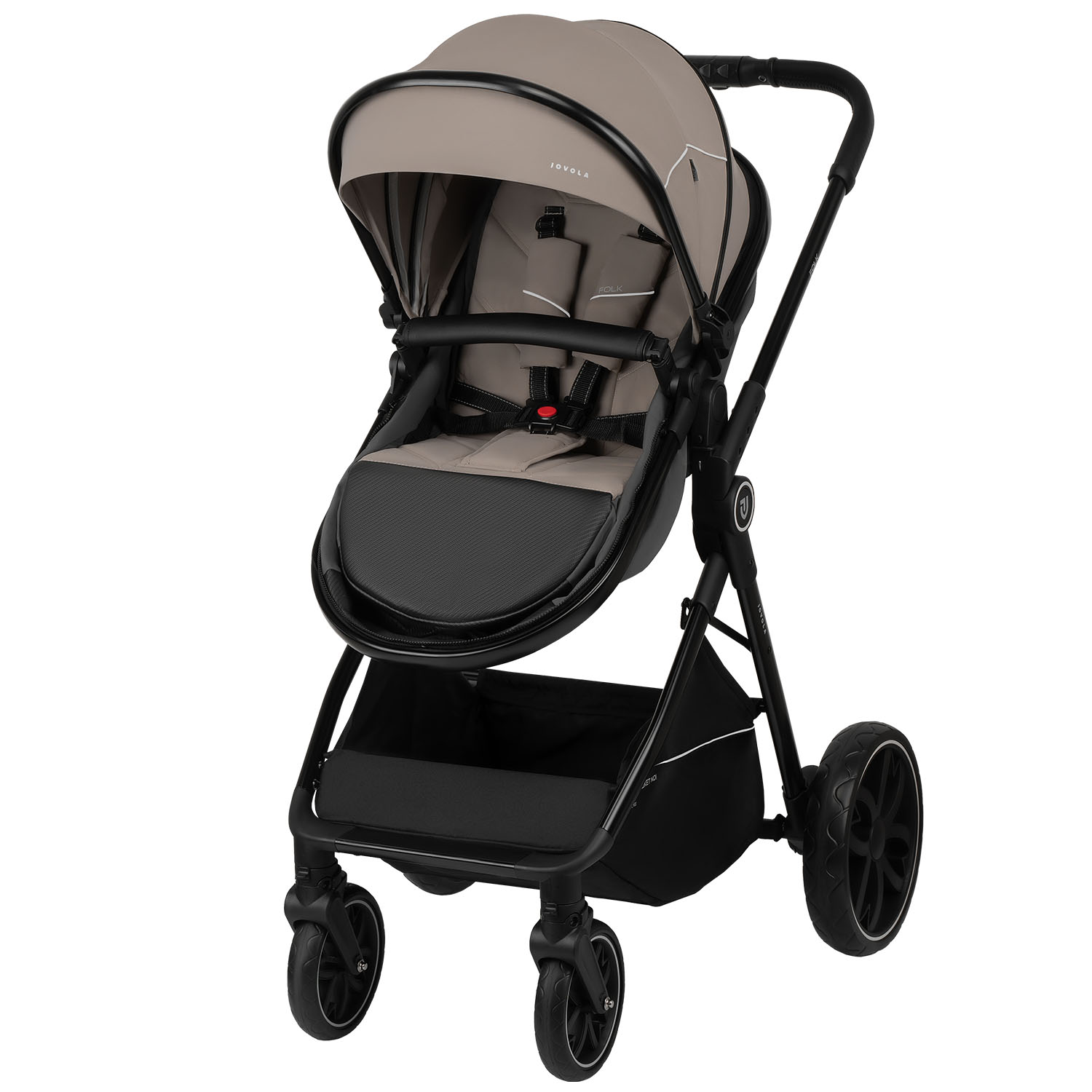 Коляска трансформер JOVOLA Folk 2в1 бежевый - фото 12