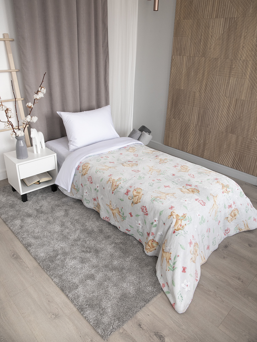 Плед Baby Nice Оленята 150 x 200 см велсофт - фото 1