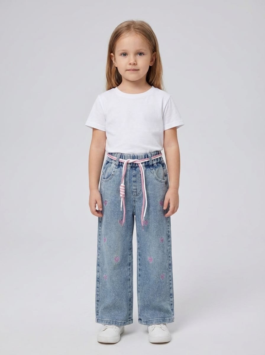 Изображение товара Джинсы для девочек MODERNFECI 74 высокая посадка на резинке