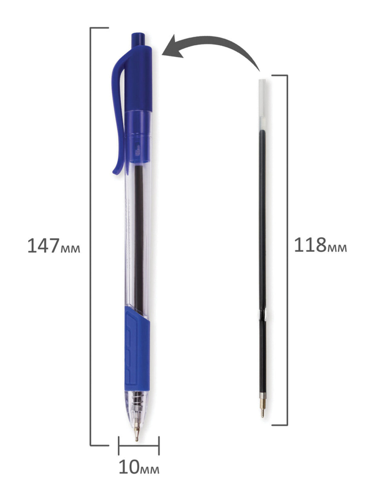 Ручка шариковая Brauberg 12 шт. - фото 11