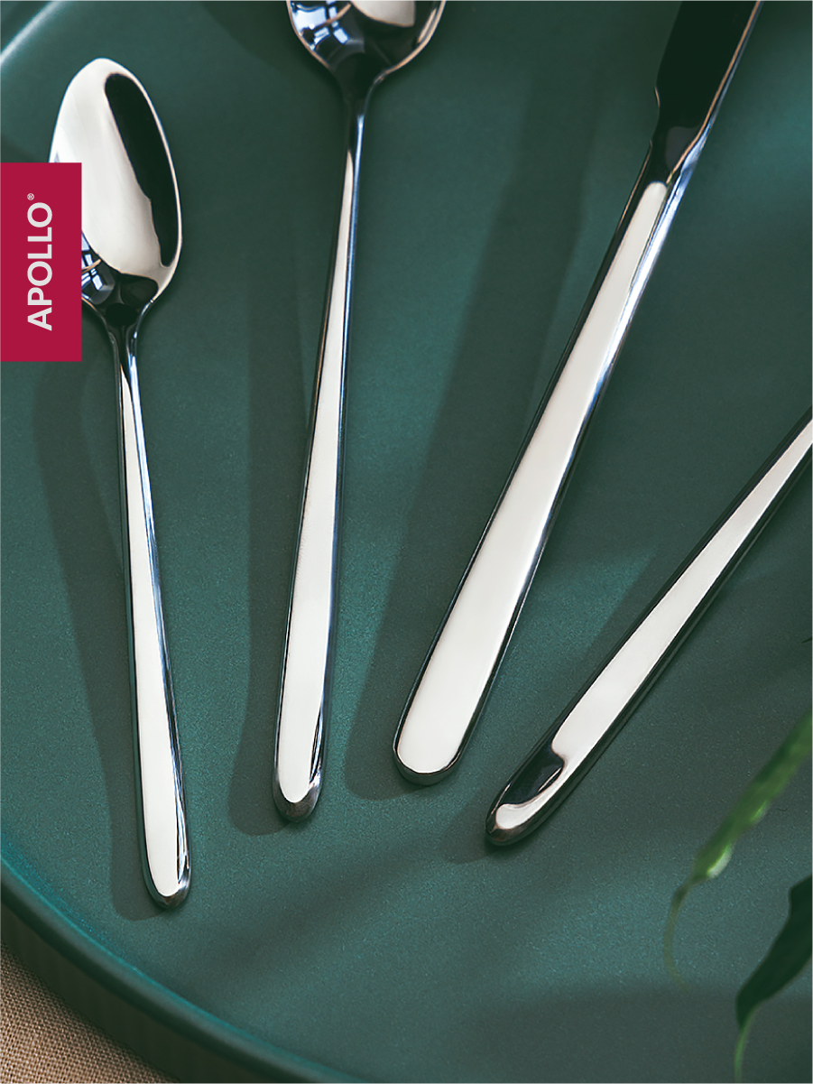 Набор столовых приборов APOLLO 24 предмета, узкие - фото 2