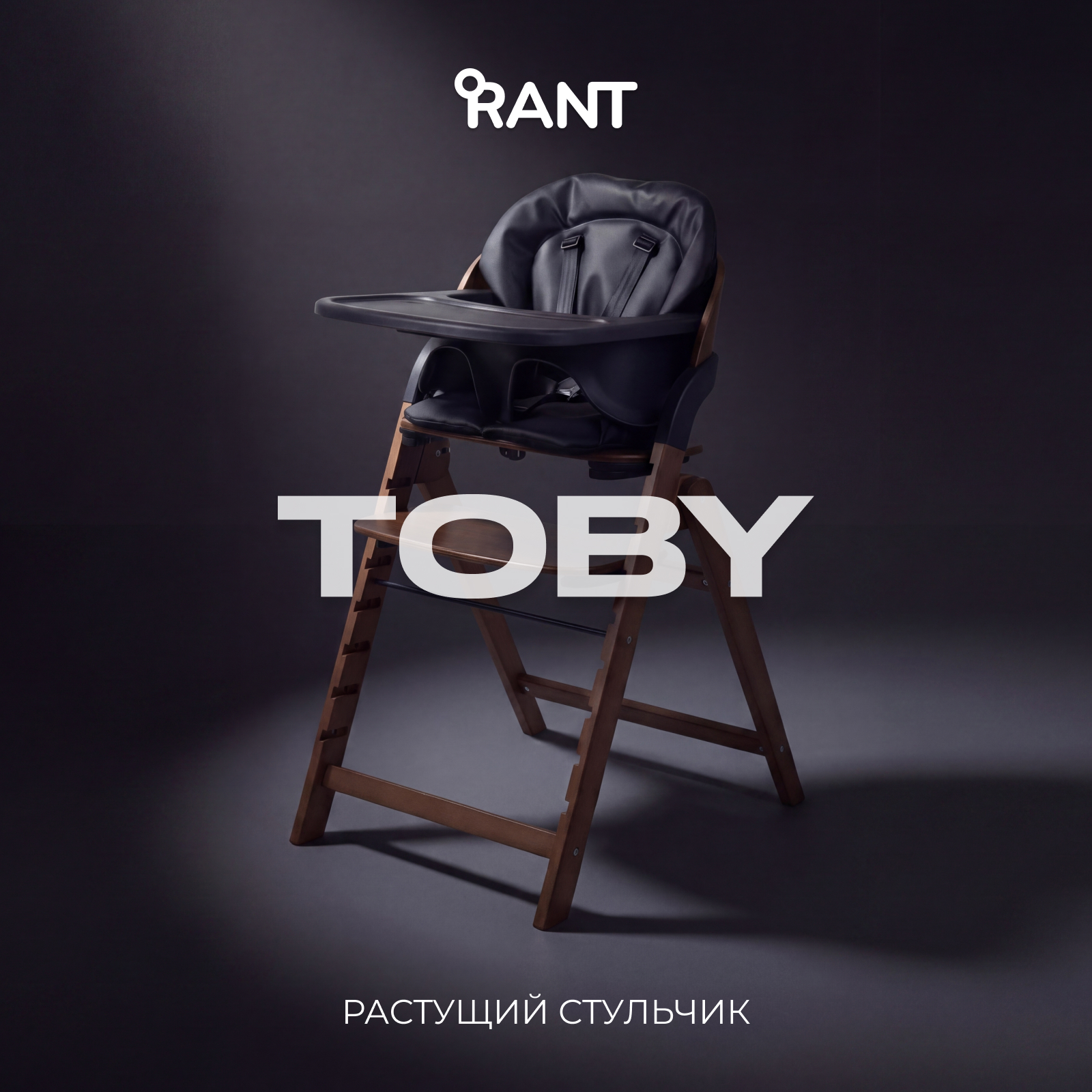 Изображение товара Стул для кормления Rant Toby Бук/Экокожа Черный - растущий стульчик Изображение товара Стул для кормления Rant Toby Бук/Экокожа Черный - растущий стульчик