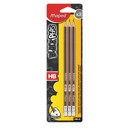 Карандаши чернографитные MAPED 3 шт.