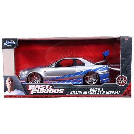 Автомобиль Jada Nissan Skyline GTR R34 1:24