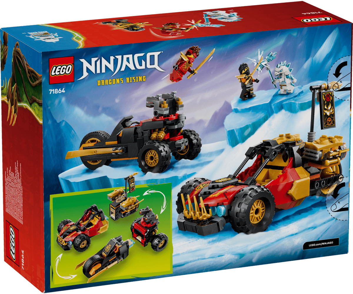 Конструктор LEGO NINJAGO Машинки Кая и Коула 394 дет. - фото 7