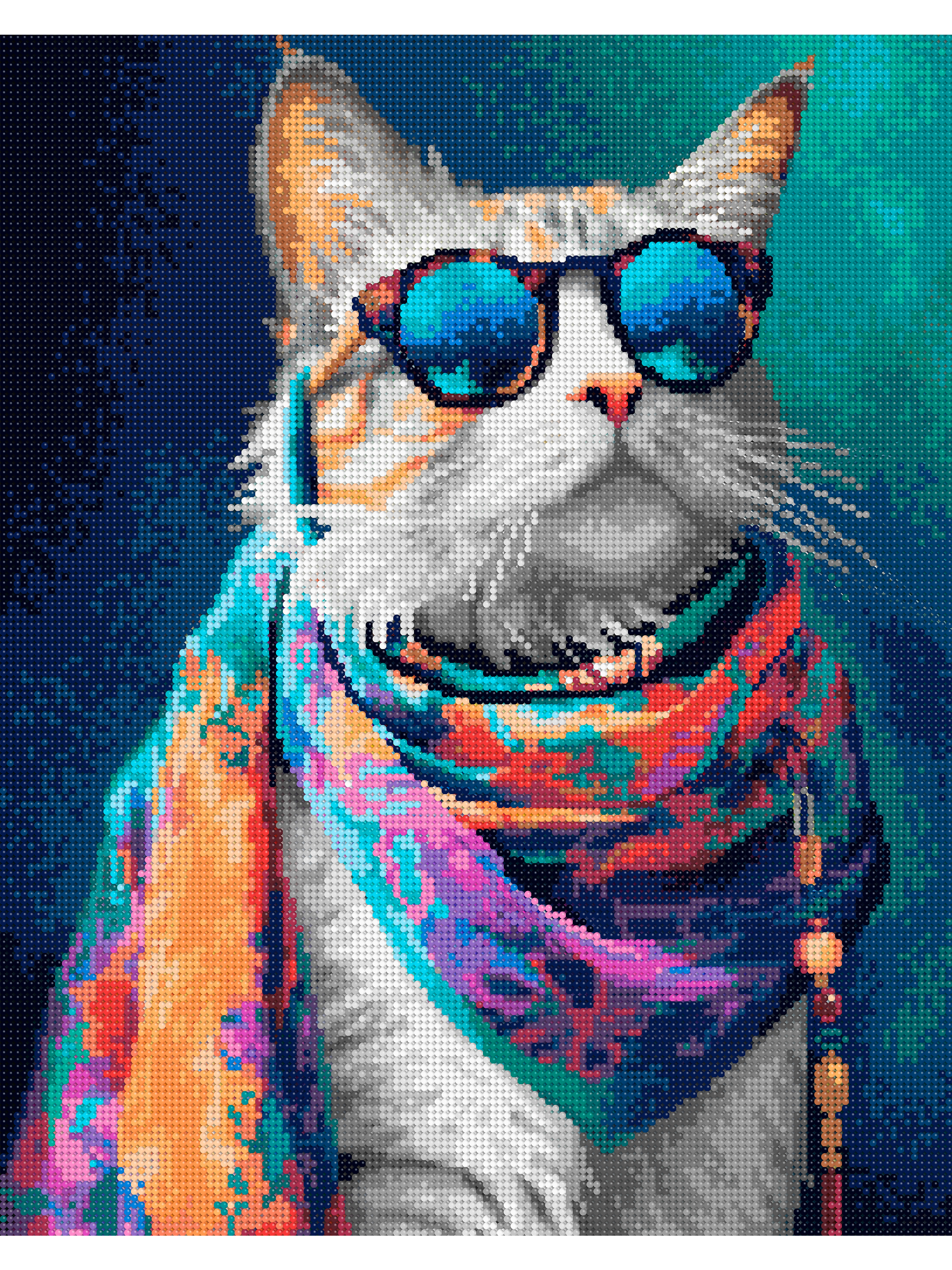 Алмазная мозаика Art sensation Модный кот в ассортименте - фото 2