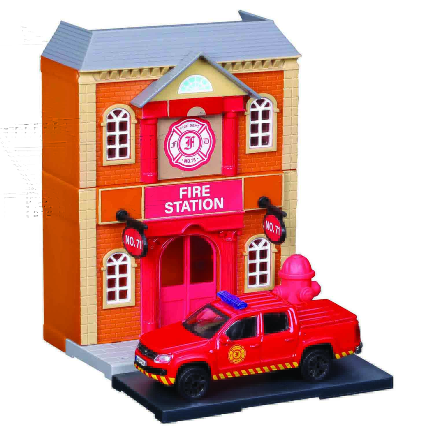 Игровой набор BBurago пожарная станция с машинко 18-31515 - фото 1