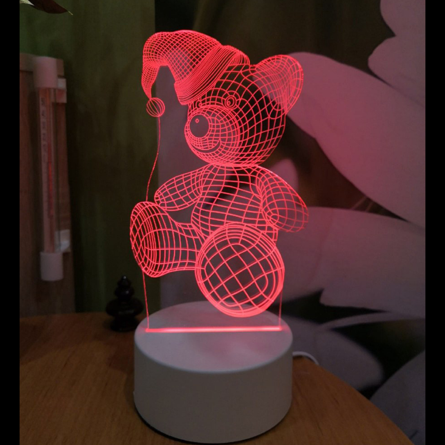 Светильник MINI-TOYS Мишка в шапочке LED RGB - фото 2