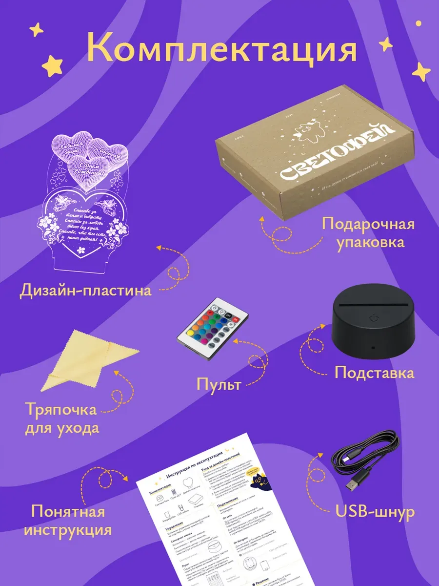 Ночник Светофей бабушке на день рождения - фото 8