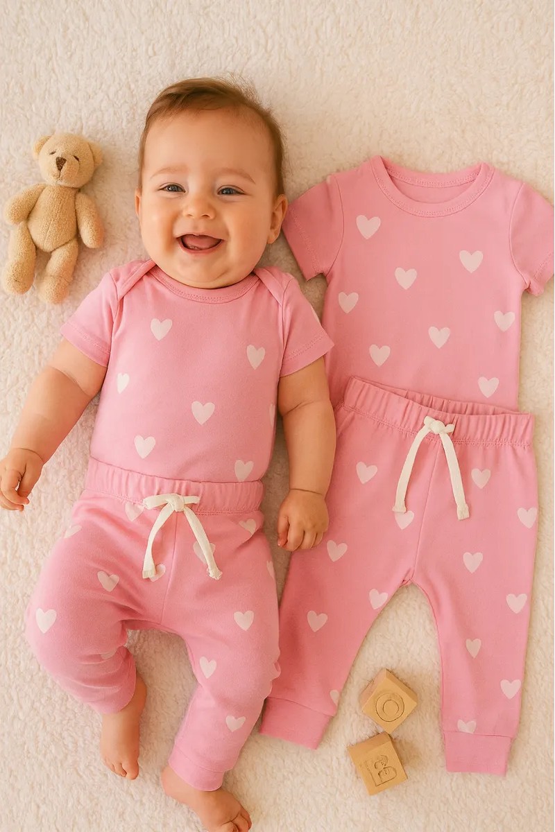 Комплект Mark Formelle (Марк Формэль) 89405-1/сердечки на розовом - фото 1