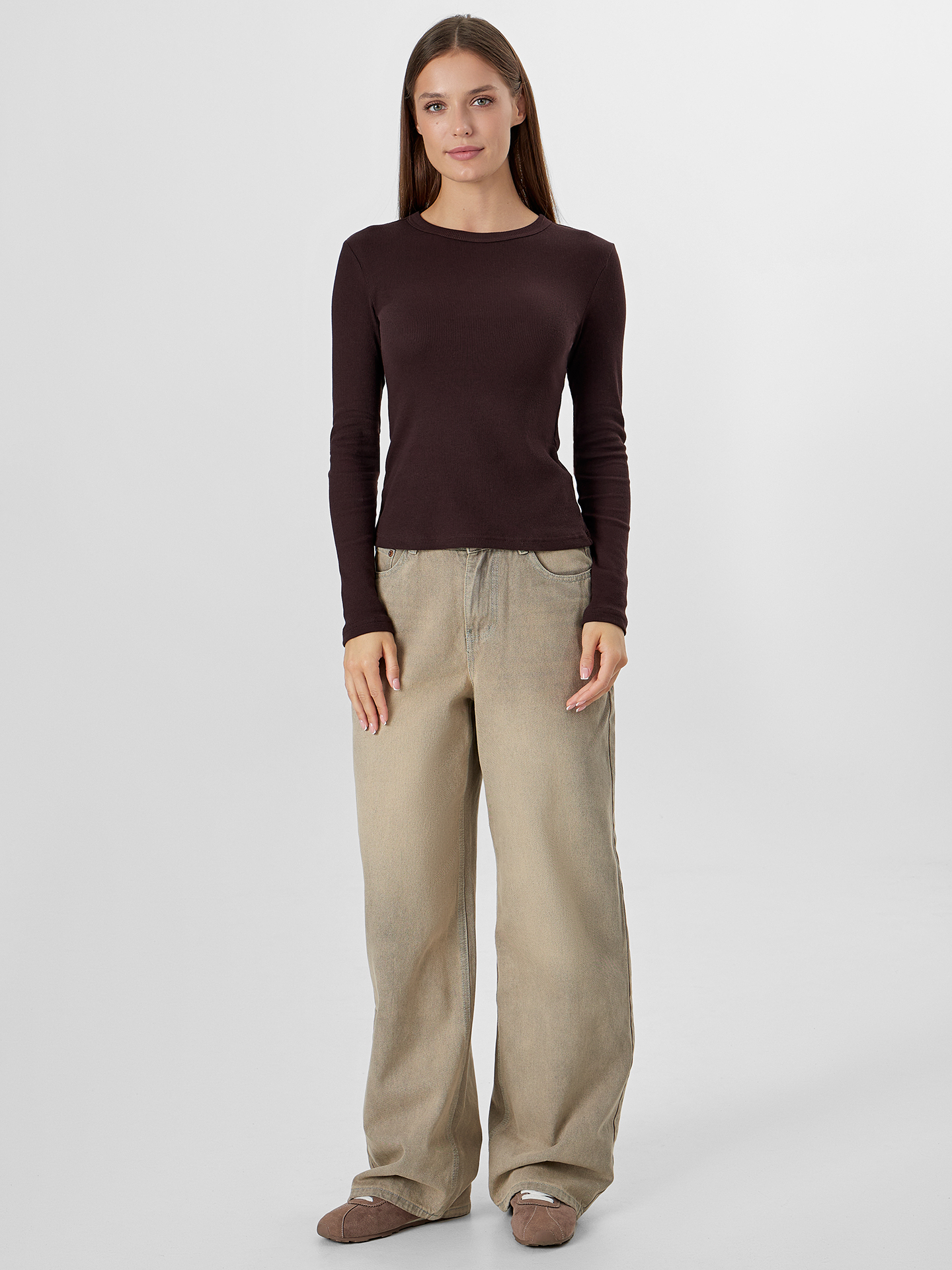 Лонгслив Mark Formelle (Марк Формэль) 122986/коричневый1 - фото 3