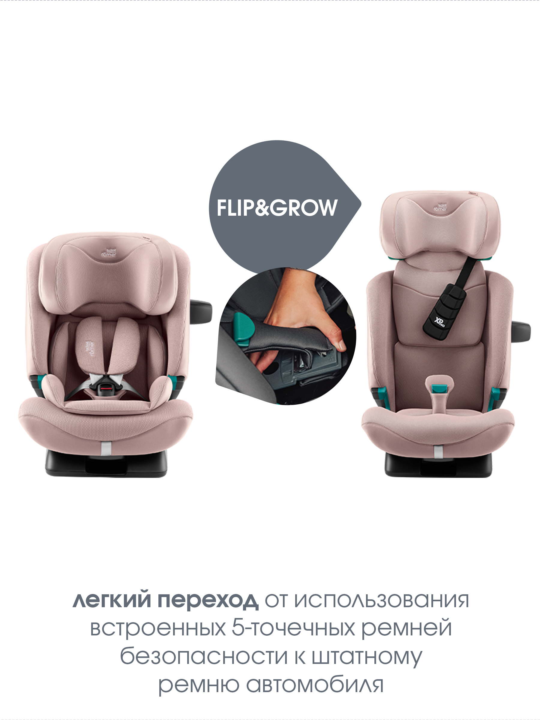Автокресло Britax Roemer Advansafix Pro Isofix 1/2/3 (9-36 кг) розовый - фото 12