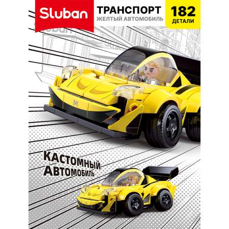 Конструктор SLUBAN Транспорт: Жёлтый автомобиль