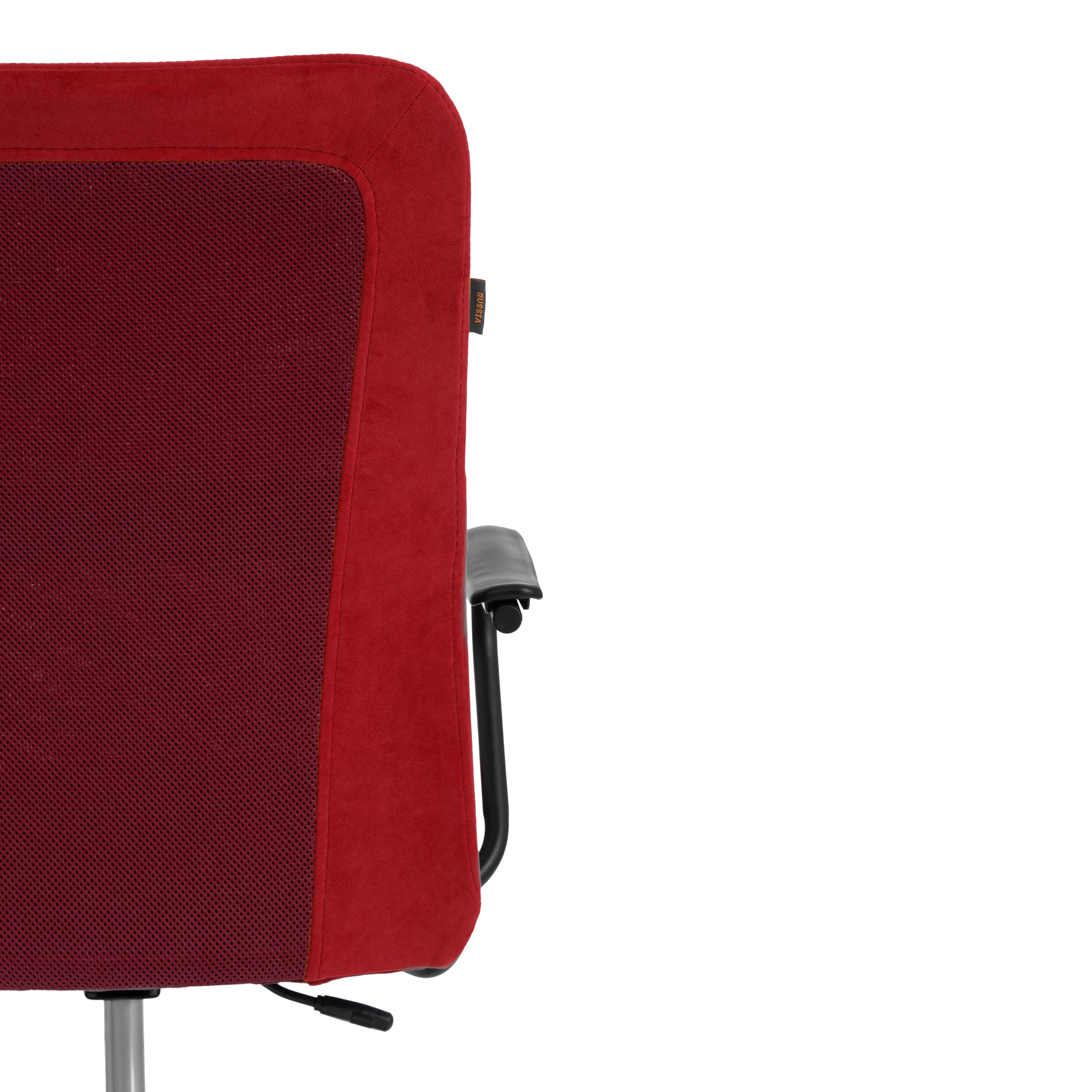 Компьютерное кресло TETCHAIR Стафф велюр сетка бордо - фото 9