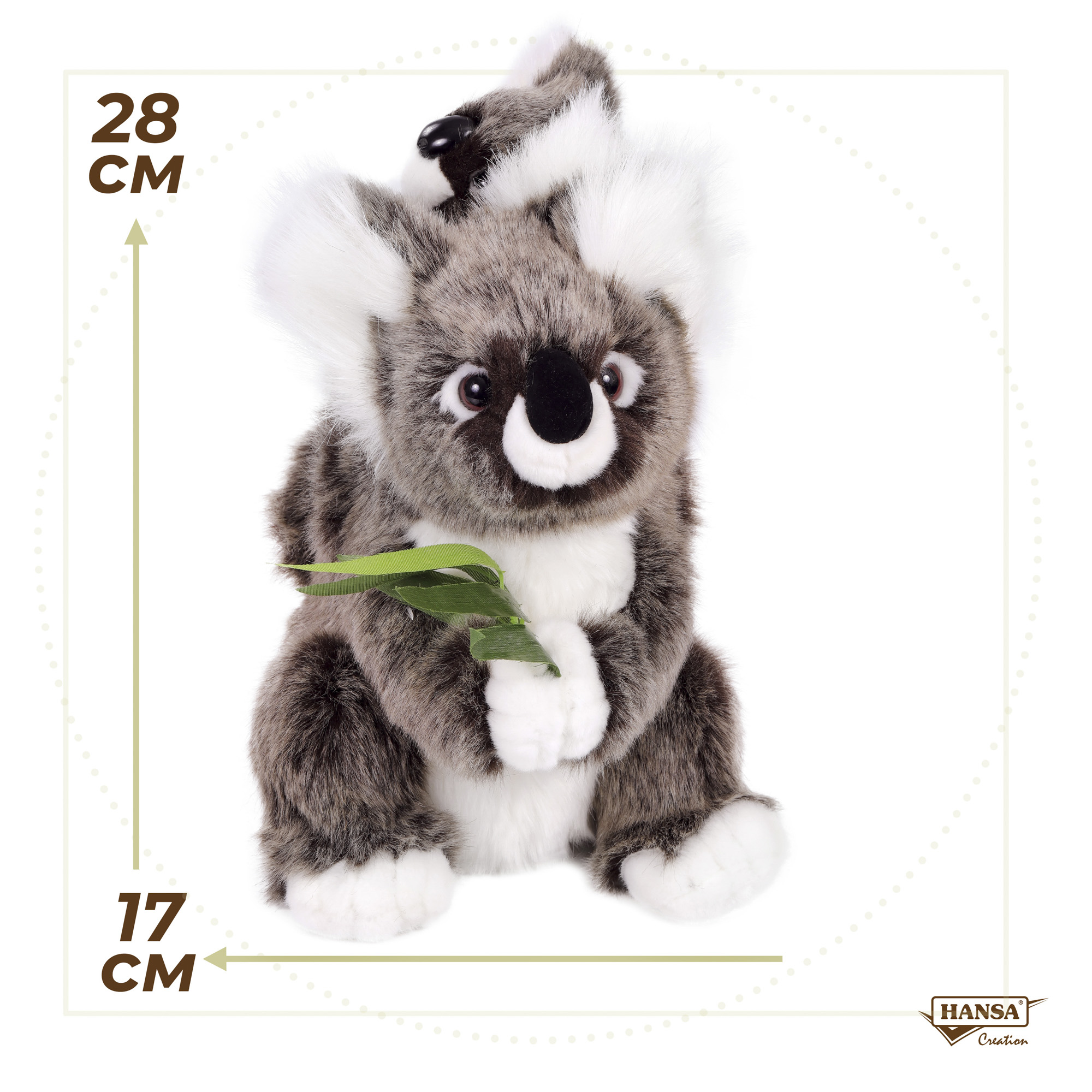 Мягкая игрушка HANSA коала 28 см - фото 4