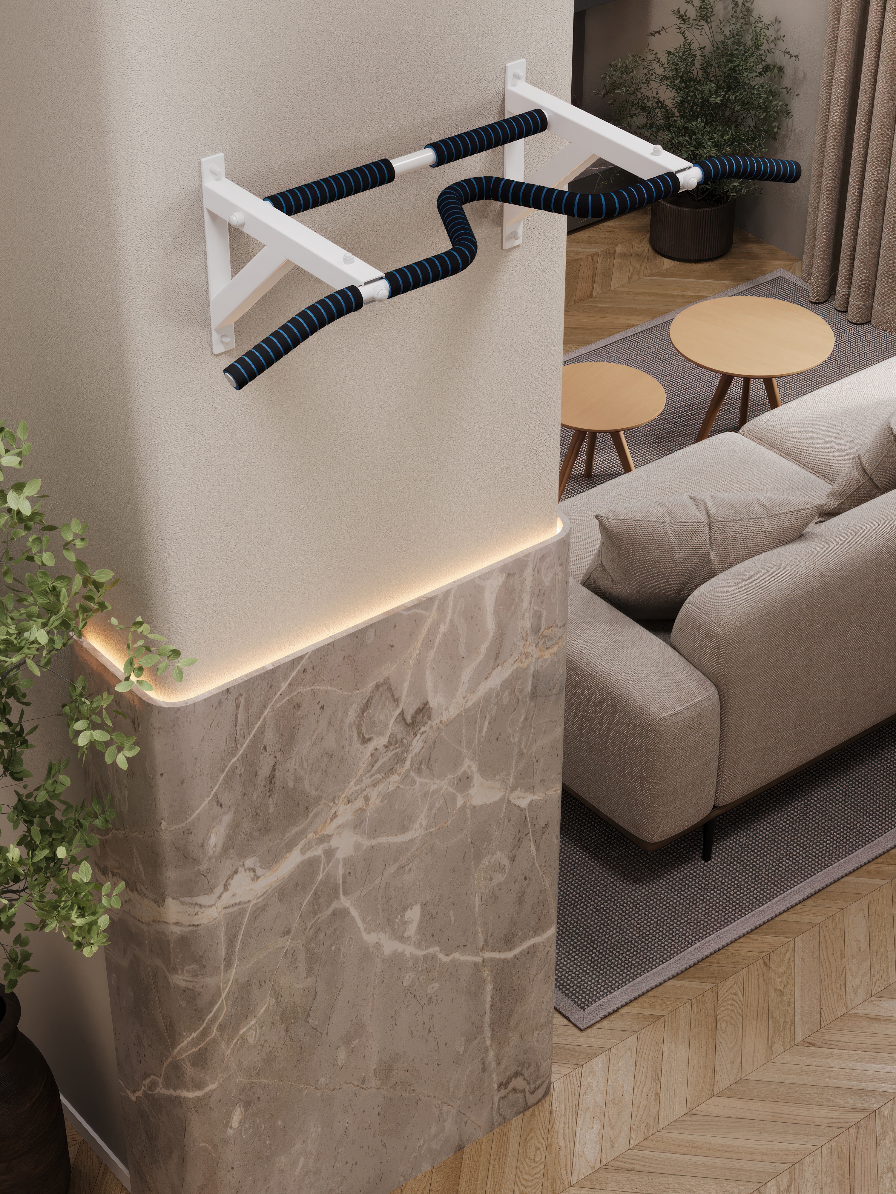 Турник настенный VENOM COMFORT с неопреновыми ручками - фото 4