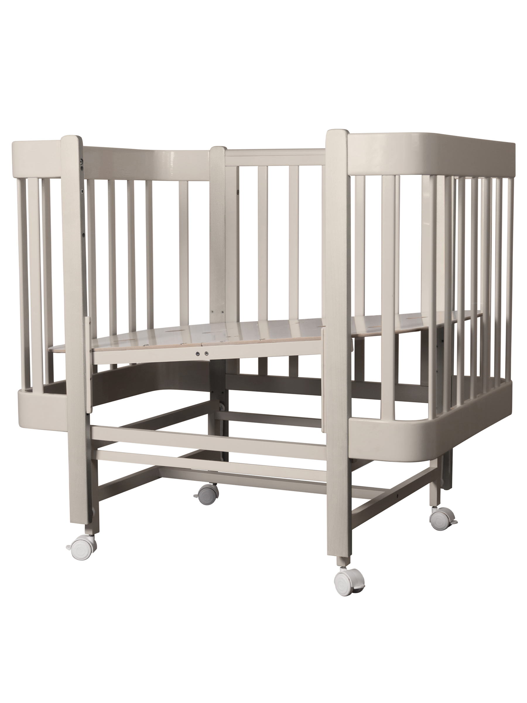 Детская кроватка Ingo Tiny кашемир-кашемир, продольный маятник - фото 3