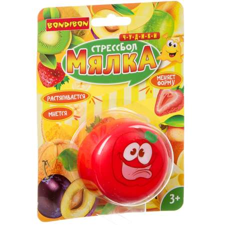 Сквиш Bondibon Мялка Яблоко Стрессбол