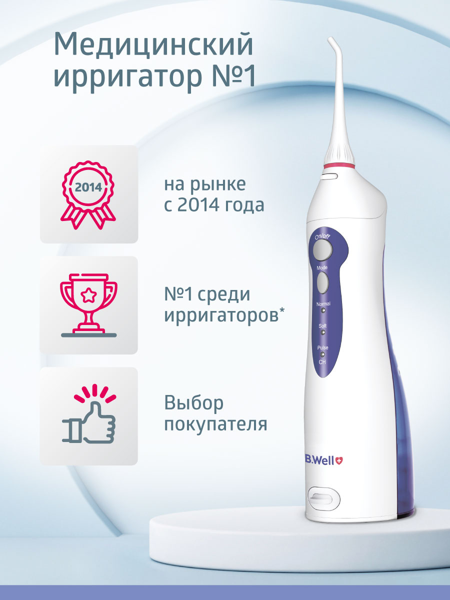 Ирригатор B.Well импульсный 3 реж. - фото 6