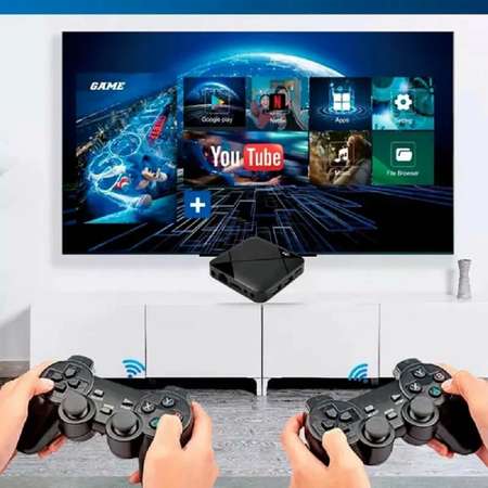 Игровая консоль M8 CASTLELADY Mini Dual System 10000 игр смарт ТВ приставка к телевизору Android 10