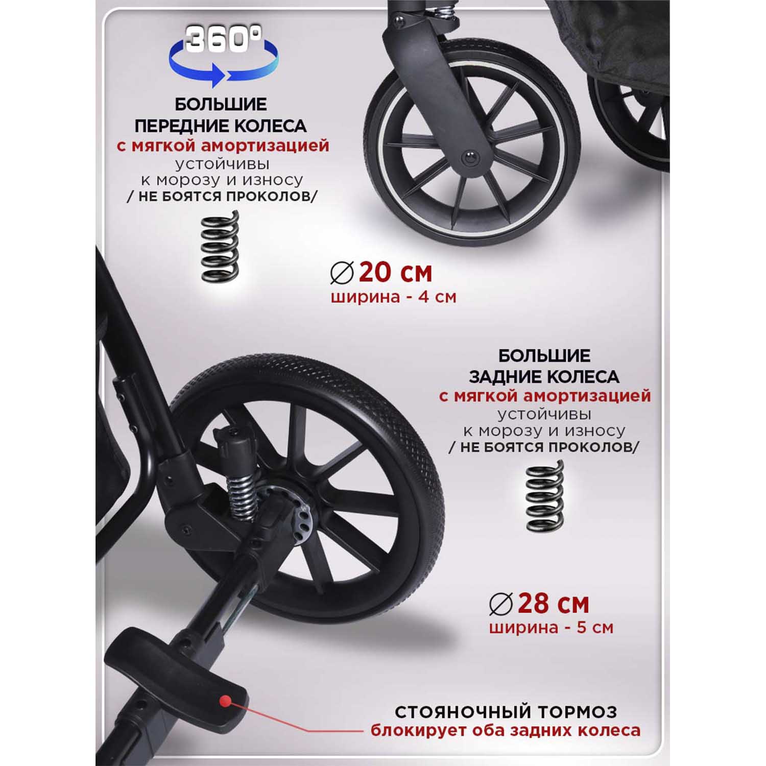 Коляска прогулочная BabyCare Venga Теплый серый серый - фото 16