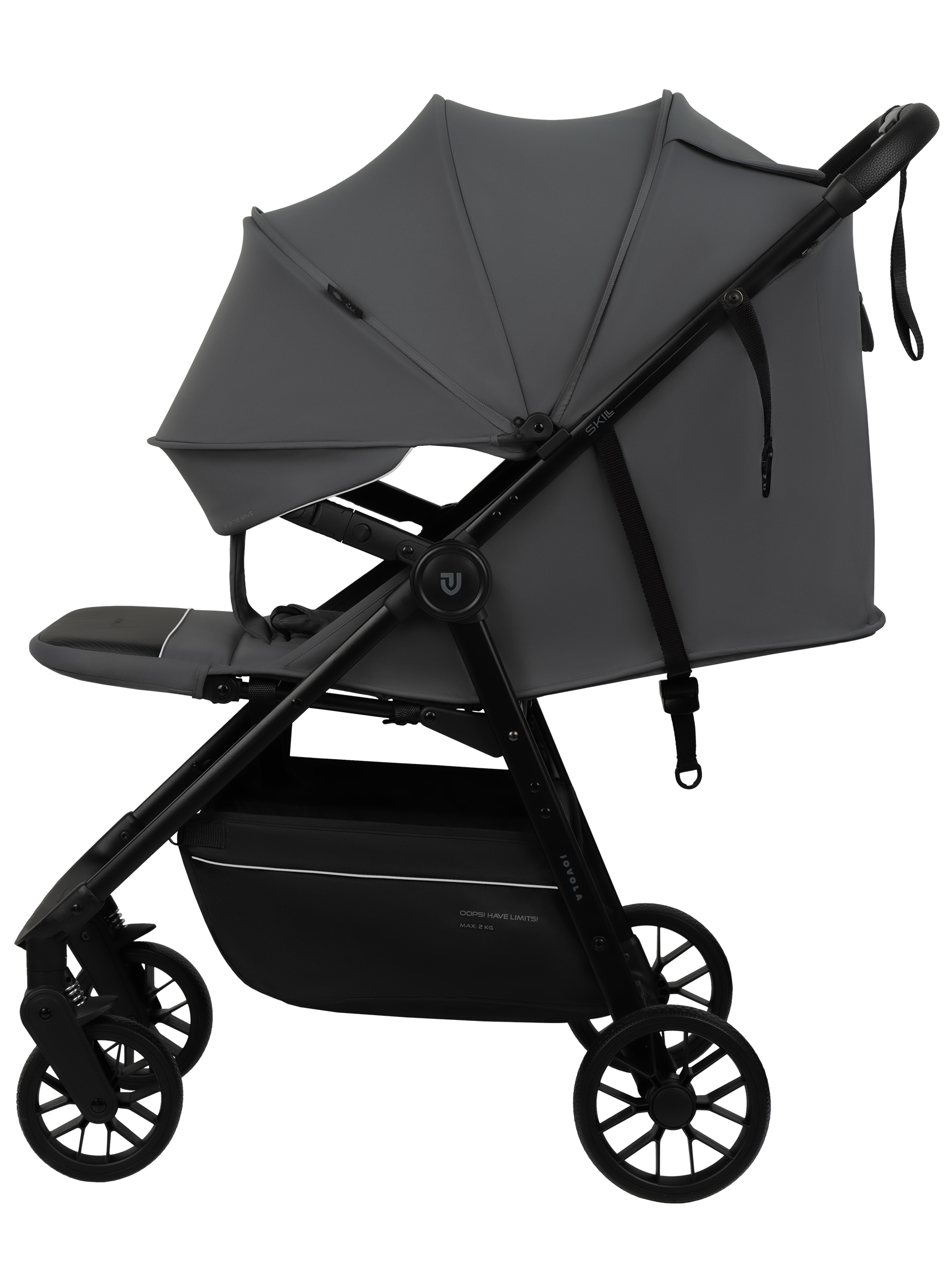 Коляска прогулочная JOVOLA Skill серый - фото 9