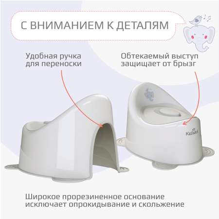 Горшок KidWick Улитка серый
