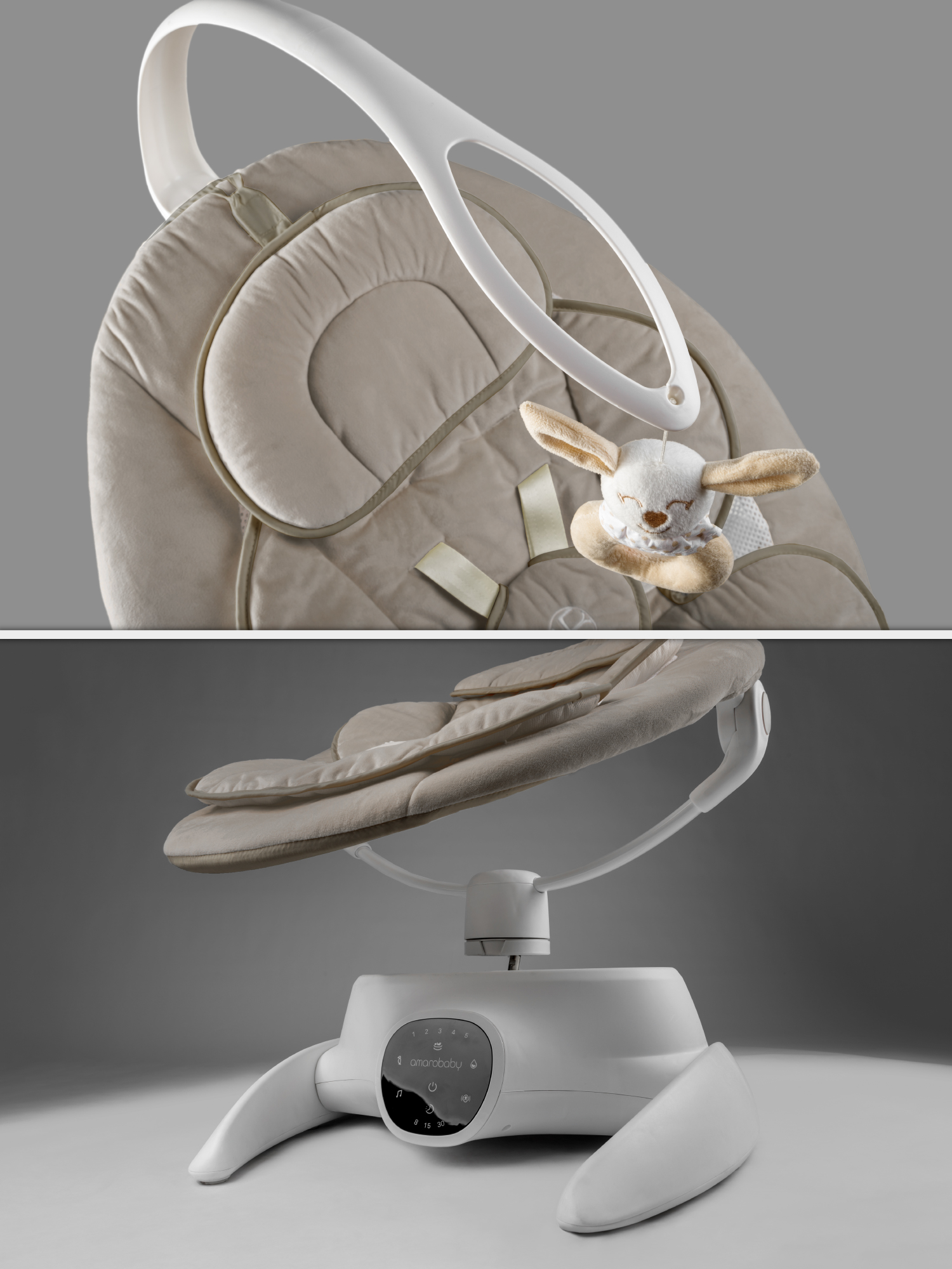 Качели Amarobaby Smart swing бежевый - фото 25