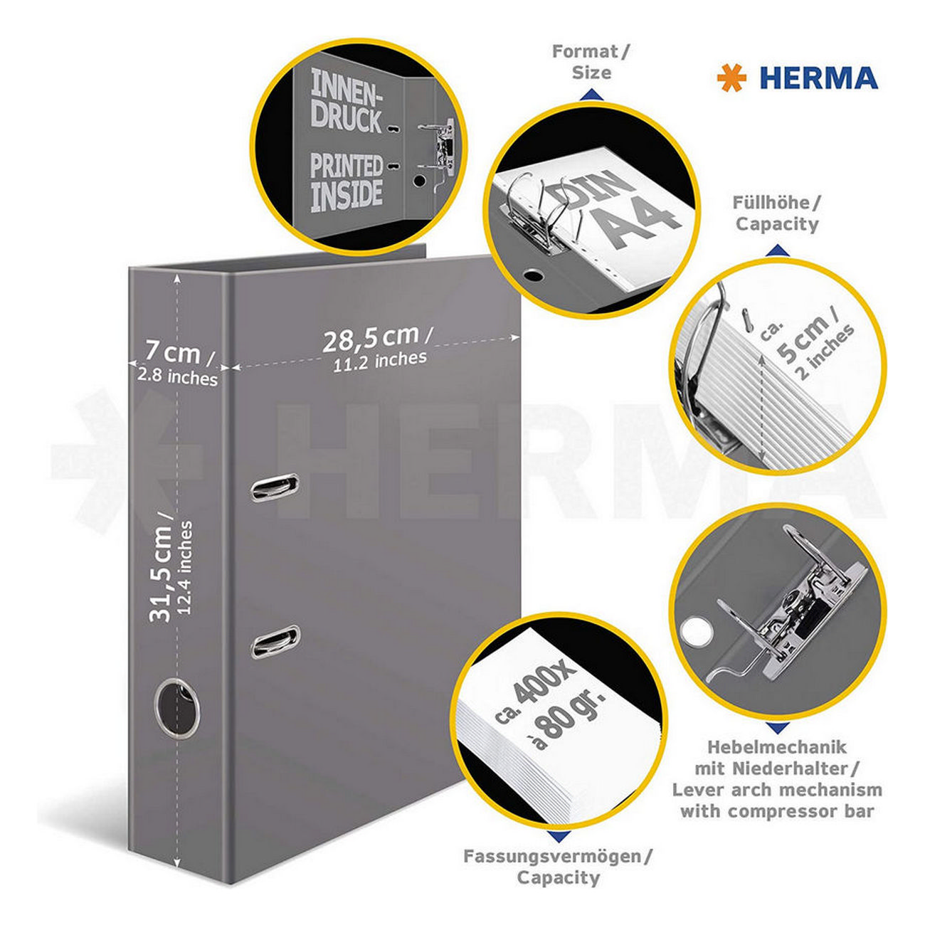 Папка на кольцах HERMA А4 - фото 5