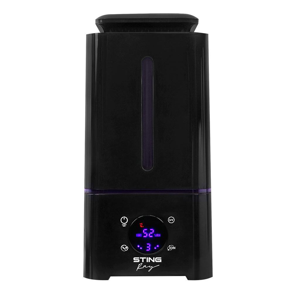 Увлажнитель воздуха ультразвуковой STINGRAY ST-HF504B черный/фиолетовый верхний залив антивирусная УФ - лампа ионизация - фото 17