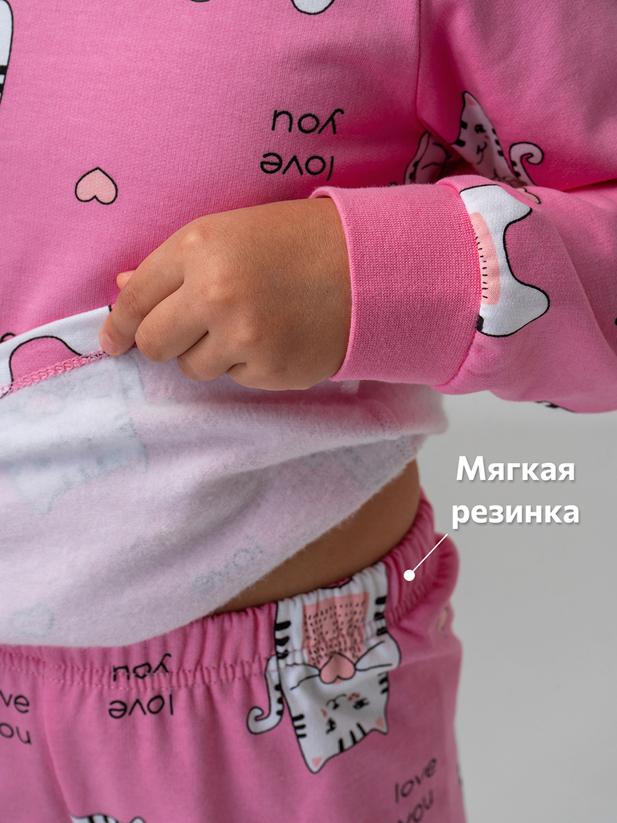 Пижама HappyFox HF00920розовый.коты - фото 4
