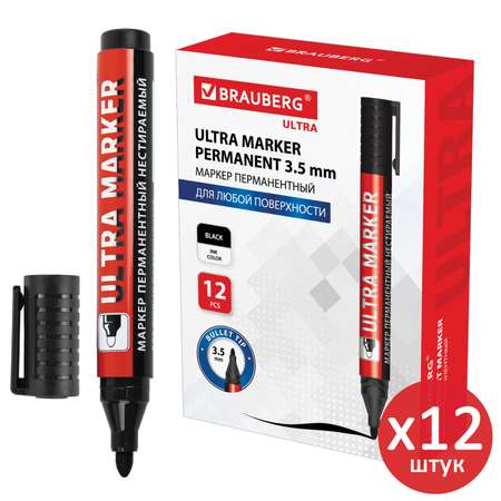 Маркеры Brauberg перманентные 12 цв.
