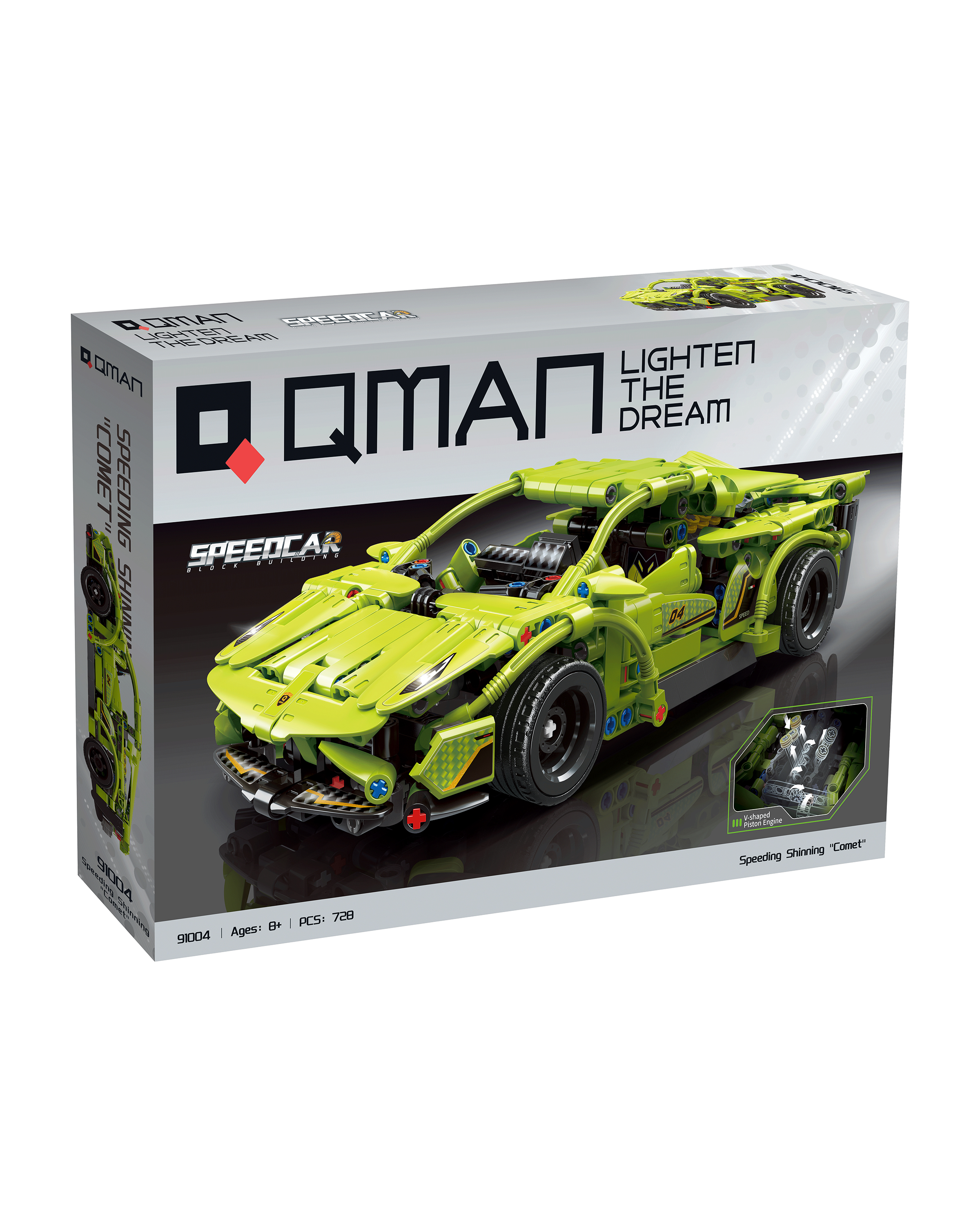 Конструктор QMAN Скоростная сверкающая Комета 728 дет. - фото 3