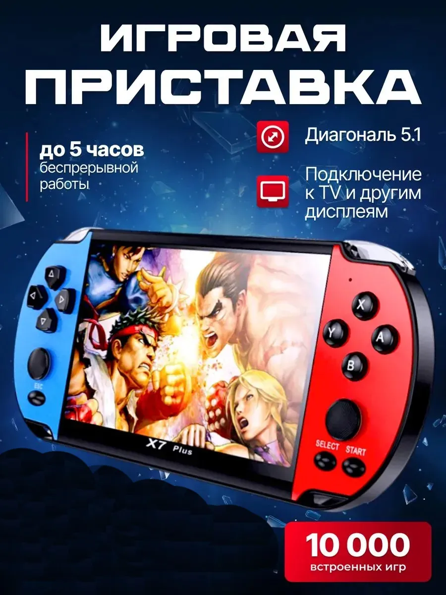 Детская портативная консоль - планшет ТОТОША Игровая приставка Х7 Plus - фото 8
